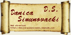Danica Šimunovački vizit kartica